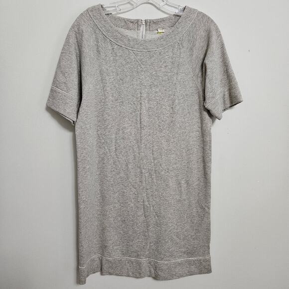 J. Crew Sweatshirt Dress Womens S Short Sleeve Exposed Zipper Fun Cute Comfy - Picture 1 of 12